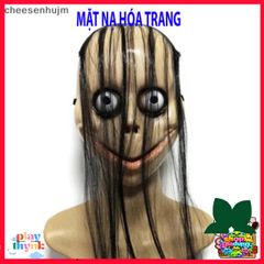 Áo Khẩu Trang Halloween Momo Tóc Dài - Phụ Kiện Cosplay Ma Quái - Đồ Trang Trí Tiệc Halloween Có Chất Liệu ABS Bền Đẹp