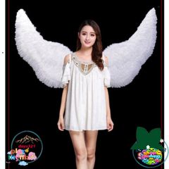 Bộ Cánh Ác Quỷ Đen & Thiên Thần Cánh Trắng 160x90CM - Phụ Kiện Cosplay Độc Đáo cho Tiệc Hóa Trang, Halloween, Lễ Hội
