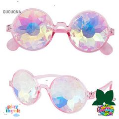 Kính Vạn Hoa GUOUqna Thời Trang 2023 - Kính Tròn Phong Cách Cho Nam & Nữ, Chất Liệu Nhựa PC, Nhiều Màu Sắc Mới