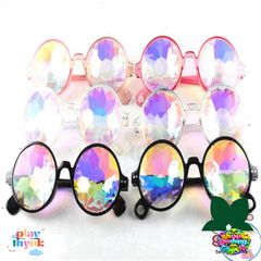 Kính Vạn Hoa Kính Màu Hồng/Đen Trong Suốt - Phong Cách Rave Sành Điệu Dành Cho Bữa Tiệc, Halloween và Sự Kiện Đặc Biệt