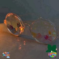 Kính Mát Kaleidoscope Đêm - Thiết Kế Thời Trang Hàn Quốc Chống Tia UV, Phong Cách Độc Đáo Dành Cho Tiệc Tùng và Bãi Biển
