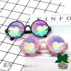 Kính Mát Kaleidoscope Đêm - Thiết Kế Thời Trang Hàn Quốc Chống Tia UV, Phong Cách Độc Đáo Dành Cho Tiệc Tùng và Bãi Biển
