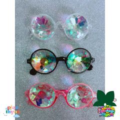 Kính Vạn Hoa Thời Trang Trong Suốt - Kính Mắt Bar Rave Ánh Cầu Vồng - Phụ Kiện Tiệc Tùng Halloween