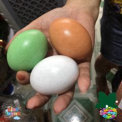 Trứng Giả Nhựa Tô Vẽ Nghệ Thuật - Mô Hình Quả Trứng Gà, Dễ Cầm, 3 Màu Sắc Đặc Biệt, Đồ Chơi Nghệ Thuật Sáng Tạo