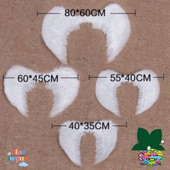 Cánh Thiên Thần Trắng Cosplay Đôi - Phụ Kiện Tiệc Tùng 100x80cm, Hoá Trang Xinh Xắn Cho Trẻ Em & Người Lớn