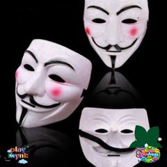 Mặt Nạ Hacker Anonymous - Khẩu Trang Độc Đáo Trắng Thiết Kế Vendetta Sành Điệu Cho Halloween và Cosplay