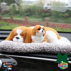 Thú Bông Cún Xám Đôi - Mẹ Con Đáng Yêu Lọc Không Khí & Khử Mùi Cho Ô Tô, Phụ Kiện Trang Trí Hữu Ích Cho Gia Đình