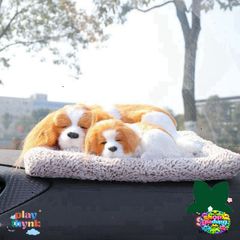 Thú Bông Cún Xám Đôi - Mẹ Con Đáng Yêu Lọc Không Khí & Khử Mùi Cho Ô Tô, Phụ Kiện Trang Trí Hữu Ích Cho Gia Đình