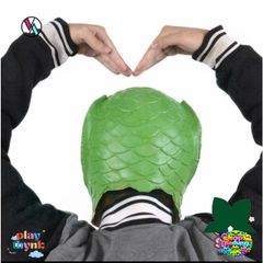 Mặt Nạ Silicone Hóa Trang Đầu Cá Xanh - Đạo Cụ Cosplay Vui Nhộn Cho Tiệc Halloween, Lễ Hội, Giáng Sinh