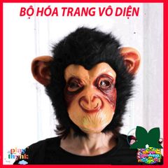 Mặt Nạ Khỉ Đầu Chó Đen Halloween - Mặt Nạ Latex Cao Cấp Dành Cho Hóa Trang và Sự Kiện, Thú Vị Cho Người Mê Thú Vị Halloween