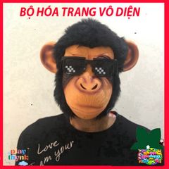 Mặt Nạ Khỉ Đầu Chó Đen Halloween - Mặt Nạ Latex Cao Cấp Dành Cho Hóa Trang và Sự Kiện, Thú Vị Cho Người Mê Thú Vị Halloween