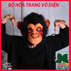 Mặt Nạ Khỉ Đầu Chó Đen Halloween - Mặt Nạ Latex Cao Cấp Dành Cho Hóa Trang và Sự Kiện, Thú Vị Cho Người Mê Thú Vị Halloween