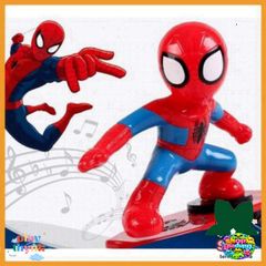 Xe trượt ván Spider-Man cho trẻ em - Đồ chơi tương tác có phát nhạc, xoay 360 độ, thiết kế an toàn và hấp dẫn cho bé từ 3 tuổi.