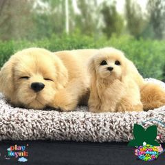 Gấu Bông Mẹ-Con Cún - Trang Trí Xe Hơi Độc Đáo với Lõi Than Hoạt Tính Khử Mùi, Giúp Không Gian Trong Lành và Dễ Thương