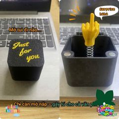 Nhẫn Ngón Giữa Gây Sốc - Hộp Trang Trí Hài Hước RingOoops cho Bàn Làm Việc - Quà Troll Độc Đáo và Vui Nhộn