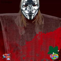 Mặt Nạ V for Vendetta Halloween Đen Trắng - Mặt Nạ Guy Fawkes Dành Cho Người Lớn - Trang Phục Lễ Hội, Biểu Diễn COS