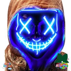 Mặt Nạ Đầu Lâu LED Neon Kinh Dị - Mặt Nạ Halloween Hacker Vendetta Phát Sáng Chất Lượng Cao, Thích Hợp Cho Tiệc Tùng