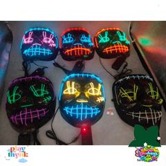 Mặt Nạ Đầu Lâu LED Neon Kinh Dị - Mặt Nạ Halloween Hacker Vendetta Phát Sáng Chất Lượng Cao, Thích Hợp Cho Tiệc Tùng