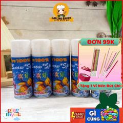 Bình Xịt Tuyết Trắng 280ml - Phụ Kiện Trang Trí Tiệc Sinh Nhật Sang Trọng và Bánh Kem Ấn Tượng