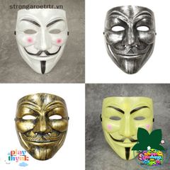 Mặt Nạ Vendetta PVC - Phụ Kiện Cosplay Độc Đáo cho Halloween và Biểu Diễn, Chất Liệu Bền Đẹp và An Toàn