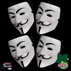 Mặt Nạ Halloween V for Vendetta - Đạo Cụ Cosplay Độc Đáo, Phụ Kiện Trang Trí Tiệc Thú Vị