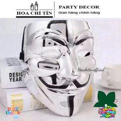 Mặt Nạ Hacker Anonymous Guy Fawkes - Phụ Kiện Tiệc Hóa Trang Độc Đáo, Chất Liệu Nhựa Dẻo, Kích Thước 19x20cm