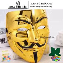 Mặt Nạ Hacker Anonymous Guy Fawkes - Phụ Kiện Tiệc Hóa Trang Độc Đáo, Chất Liệu Nhựa Dẻo, Kích Thước 19x20cm
