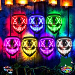 Mặt Nạ Phát Sáng LED 7 Màu Hacker - Đồ Hóa Trang Halloween Độc Đáo, Sáng Tạo và Cuốn Hút cho Bữa Tiệc