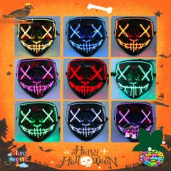 Mặt Nạ Halloween LED Rực Rỡ - Màu Sắc Tỏa Sáng, Chất Liệu An Toàn, Phù Hợp Mọi Lứa Tuổi, Quà Tặng Tiệc Hóa Trang