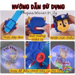 Đồng Hồ Thông Minh Trẻ Em Chiếu Hình 3D Chó Cứu Hộ - 24 Nhân Vật Hoạt Hình Đáng Yêu, Quà Tặng Sáng Tạo Cho Bé
