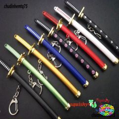 Móc Khóa Katana Zoro One Piece 16cm Kim Loại Không Gỉ - Quà Tặng Fan Anime Thời Trang, Mô Hình Kiếm An Toàn