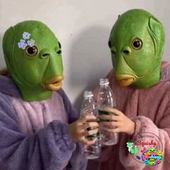 Mặt Nạ Cá Xanh và Ếch Xanh Độc Đáo - Phụ Kiện Cosplay Hóa Trang Cho Bé Tại Tiệc và Chụp Ảnh