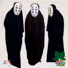 Trang phục hóa trang Vô Diện Spirited Away - Bộ cosplay hoàn chỉnh cho trẻ em và người lớn với áo, mặt nạ và găng tay