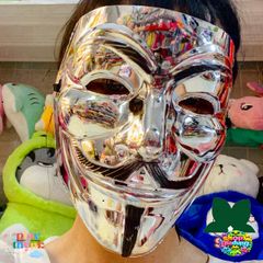 Mặt Nạ Hacker Anonymous Trắng - Phong Cách Halloween Cho Fan Của Nhóm Hacker Nổi Tiếng Toàn Cầu