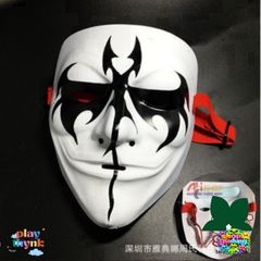 Mặt Nạ Hacker Anonymous - Phụ Kiện Cosplay Halloween Trắng Họa Tiết Đen - Đồ Chơi Chất Lượng Cao, Giao Hàng Toàn Quốc