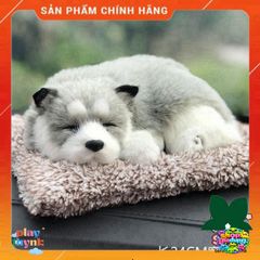 Thú Bông Cún Đôi Trắng Vàng Tai Dài - Khử Mùi Và Lọc Không Khí - Đồ Trang Trí Xe Hơi Dễ Thương 28x20cm