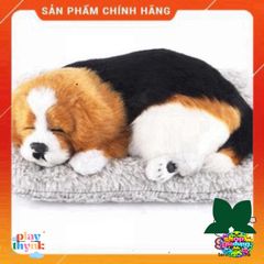 Thú Bông Cún Đôi Trắng Vàng Tai Dài - Khử Mùi Và Lọc Không Khí - Đồ Trang Trí Xe Hơi Dễ Thương 28x20cm