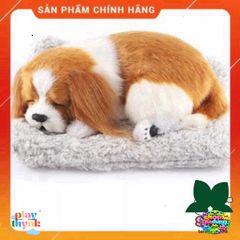 Thú Bông Cún Đôi Trắng Vàng Tai Dài - Khử Mùi Và Lọc Không Khí - Đồ Trang Trí Xe Hơi Dễ Thương 28x20cm