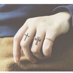 Hình Xăm Dán Mini Thánh Giá Tạm Thời - Sticker Tattoo Nghệ Thuật Dễ Dàng Sử Dụng, Kích Thước <10x6cm