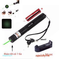 Đèn Pin Chiếu Laser Ánh Sao Sạc USB 303 - Đèn Chiếu LED Di Động Chống Thấm Nước, Phục Vụ Thuyết Trình và Giải Trí