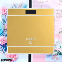 Cân Điện Tử ISCALE PHONE - Cân Sức Khỏe Tối Đa 180Kg, Mặt Kính Cường Lực, Màn Hình LCD HD, Thiết Kế Nhỏ Gọn, Đo Đúng 0.1Kg