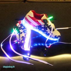 Giày LED Thắp Sáng Cờ Mỹ - Giày Sport Tùy Chỉnh 8 Chế Độ và 7 Màu Đèn Sáng Thời Trang Nam Nữ, Phong Cách Tiệc Tùng, Chống Nước