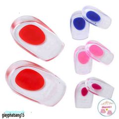 Cặp đệm lót giày silicon trong suốt - Tăng chiều cao cho nam nữ, mềm dẻo và tái sử dụng, phụ kiện thời trang tiện lợi
