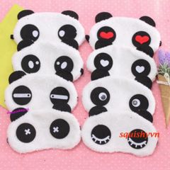 Miếng Bịt Mắt Ngủ Hình Panda - Vải Nhung Lông Dễ Thương, Phụ Kiện Thời Trang Hoạt Hình, Thoải Mái Cho Giấc Ngủ Ngon
