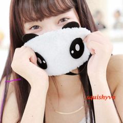 Miếng Bịt Mắt Ngủ Hình Panda - Vải Nhung Lông Dễ Thương, Phụ Kiện Thời Trang Hoạt Hình, Thoải Mái Cho Giấc Ngủ Ngon