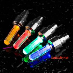Bộ 2 Đèn Van Phát Sáng LED Cho Xe Đạp, Xe Máy, Ô Tô - Van Sáng Đẹp, Chống Nước, Pin Thay Thế, Tiết Kiệm Năng Lượng