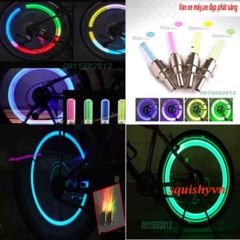 Bộ 2 Đèn Van Phát Sáng LED Cho Xe Đạp, Xe Máy, Ô Tô - Van Sáng Đẹp, Chống Nước, Pin Thay Thế, Tiết Kiệm Năng Lượng