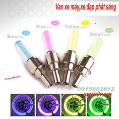 Bộ 2 Đèn Van Phát Sáng LED Cho Xe Đạp, Xe Máy, Ô Tô - Van Sáng Đẹp, Chống Nước, Pin Thay Thế, Tiết Kiệm Năng Lượng