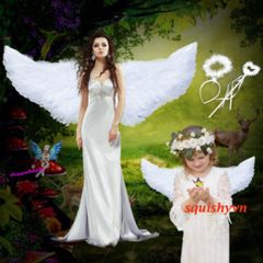 Đôi Cánh Thiên Thần Cosplay Trắng 40x15cm Cho Bé - Phụ Kiện Trang Phục Lễ Hội Dễ Thương, Chất Liệu Bền Đẹp