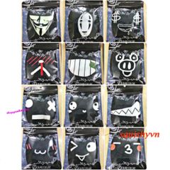 Khẩu Trang Chống Bụi Cotton Đen In Hình EXO, BTS, Hacker, Ngôi Sao - Phong Cách Thời Trang Cho Nam Nữ